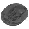 ZEONHEI 16 PCS Dark Grey Woven Placemats, 38cm/18cm Round Meal