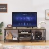 Vecelo TV Stand with Power Outlet Entertainment Media Center for