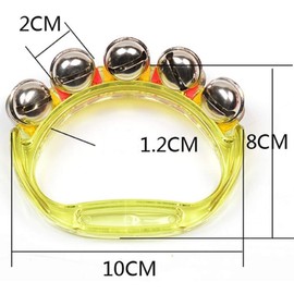 aloala Toddler Christmas Tin Rhythm Musical Instrument Music Ring Bells Hand Bell Bells (Set of 8)