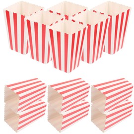 LIFKOME 24Pcs Popcorn Boxes Movie Night Supplies Striped Paper Packs Popcorn Containers Boxes Classical Nolvelty Popcorn Buckets for Movie Night Party Favors