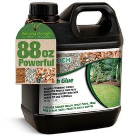 Mulch Glue for Landscaping, 88 0Z Rock Glue,Fast-Dry No-Toxic Long-Lasting Strong Pebble Binder, Pine Straw for Outdoor, Mulch Lock for Cypress, Lawn, Garden,Landscape Edging