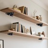 SENJEOK 6 PCS 4 Inch Black Triangle Shelf Bracket, Invisible
