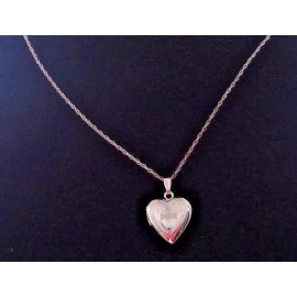 Jewerly Stores Network PP Sterling Silver Girls Communion christian Heart Locket 22x17mm 2.6gr usa made