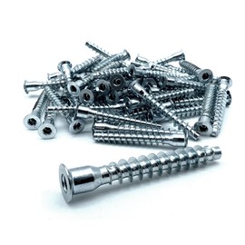 DOJA Barcelona | Mounting Screws for Furniture | Pack 50 7 x 50 | Furniture Connection Screws | Furniture Connector Cabinet Connector/Flat Head Screws Wood /