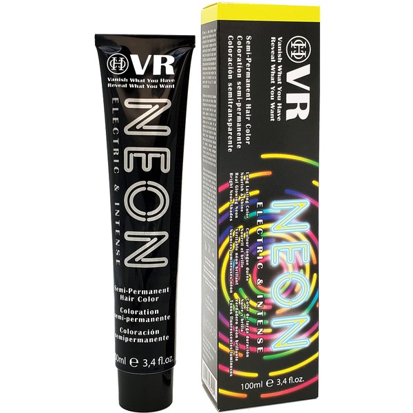 Cocohoney VR Neon Color Electric & Intense Semi-Permanant Hair Color | Bleach Level "9"| Vegan and Cruelty-Free | Long Lasting Color | Nourish & Shine | Real Glowing Neon | Bright Neon Shades (Zesty Lemon Yellow)