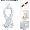 White Ball Bungee Cords - 20Pcs Heavy Duty Elastic Ties