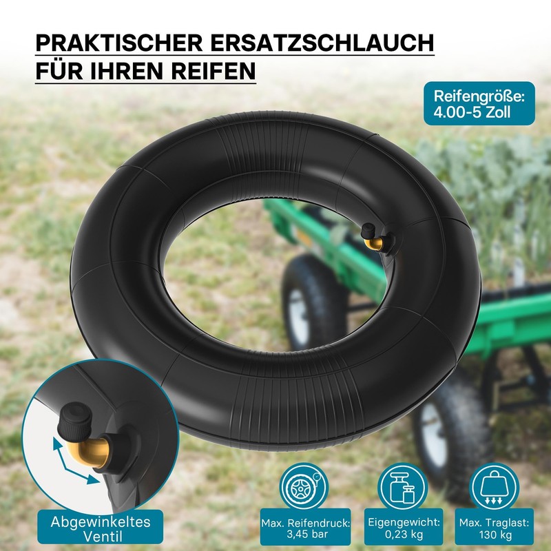 Wiltec 2x Air Hose Ride-On Mower 11 x 4.00-5 Tyre