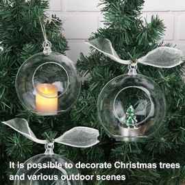 19 Piezas Portavelas Colgantes de Velas de Té de 4.72 Pulgadas, Portavelas Colgantes Globo para Boda, Navidad, Fiesta, Accesorio de Centro de Mesa y Decoración del Hogar por KUKLIPJIM.