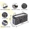Kanrichu 3pcs Large Wall Hanging Organizer Bag, Linen Fabric Door