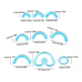 Dessert Gift Set 9 Cortadores Arcoiris Nube Rainbow Molde Fondant Galleta