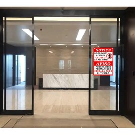 Notice "Door Must Remain Closed at All Times" Labels Bilingual Labels 5x7 inch Keep Door Closed Stickers Please Make Sure This Doors Stays Locked Decals Retail Store Safety Sign 5 Pcs Doors Notice