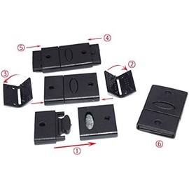 20pcs/Pack Plastic Breakaway Safty Buckles for Neck Strap, Lanyard, Webbing (Black, 2.5CM)