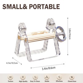 Luxury Paint Tube Squeezer Wringer Tool - Rolling Metal Tube Squeeze Roller for Toothpaste - Metal Toothpaste Tube Squeezer for Artists, Hair Salons, Painters - Daily Living Essential (White)