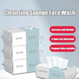 OKONOS 100 Pcs Disposable Face Towel Soft Cotton Facial Cleansing Tissue for Travel and Skincare