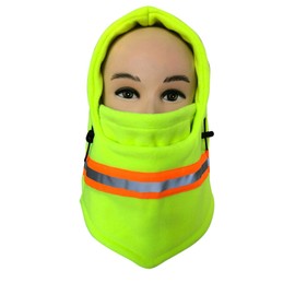 Men Hi Visibility Reflective Winter Thermal Fleece Balaclava Mask Ski Motorcycle Full Face Mask Neck Cover Windproof