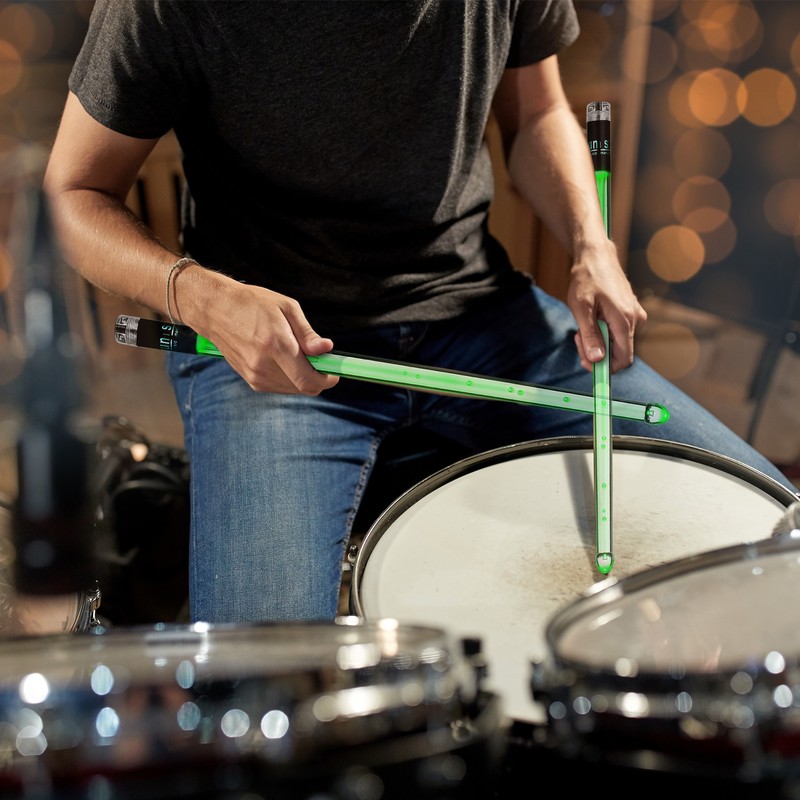 A Pair of Glow Drumsticks 15-Colors Light Drumstick Light Up