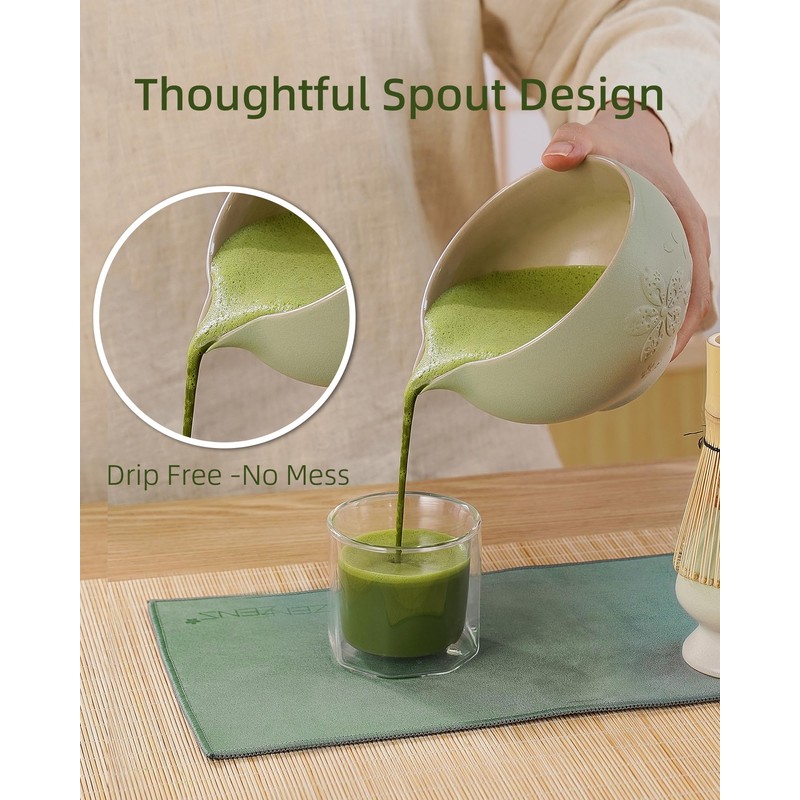 ZENS 6pcs Matcha Set, Matcha Whisk, Matcha Making Kit with
