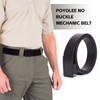 POYOLEE No Buckle Leather Belts Mechanic Belt for Men Adjustable