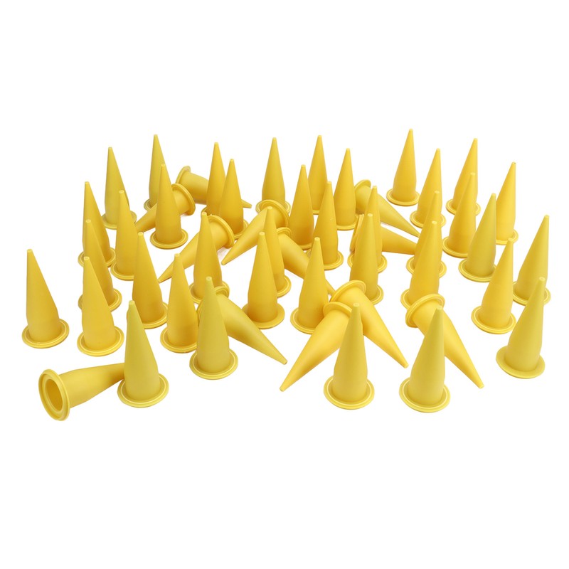50Pcs Caulk Cone Nozzle PE Plastic Fine Tip Reusable Caulking