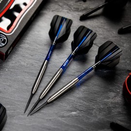 RED DRAGON Razor Edge Original 23 Gram Tungsten Darts Set with Flights and Stems