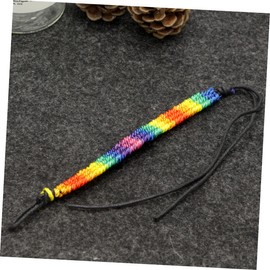Gadpiparty Wristband Set 4pcs Braided Chain for Gay Lesbians Vibrant Colorful Wristband