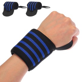 PATIKIL Wrist Brace, 2 Pcs Lifting Wrist Wraps Wrist Brace for Tunnel Gym Straps for Men Women Weightlifting Powerlifting, Sapphire