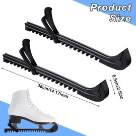 FiveMileBro 2 Pieces Ice Hockey Skate Skate Guards Ice Skate Protectors Ice Skate Protectors Hockey Figure Skating Pads for Kids Adults (White)