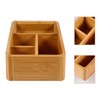 Ciieeo 1pc Bamboo Sundries Organizer Capacity for Office Storage Multi-Compartment