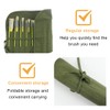 ZAMXHUG 1 pcs22 Compartments Pencil Roll Case Canvas Brush Bag