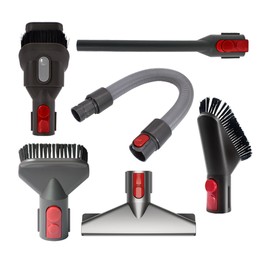 Ulimymei Vacuum Attachment Kit for Dyson V15 V12 V11 V10 V7 V8, Extension Hose & Vacuum Attachments Replacement Brush Crevice Tool