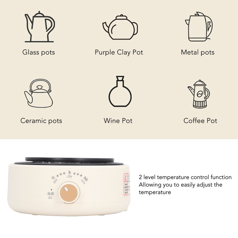 Countertop Single Burner Portable Multifunction Efficient Safe 360 Deg Heating