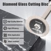 Vearter Glass Cutting Disc 5PCS, 2'' Double-Sided Diamond Cutting Wheel
