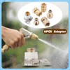 DRELD 6 Piece Garden Quick Coupling Adapter Set, Brass Hose