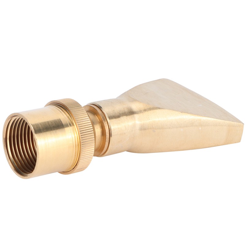 Brass Narrow Fan Jet Water Fountain Nozzle Spray Head Adjustable
