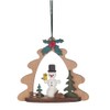Pinnacle Peak Trading Snowman with Forest Friends German Wood Ornament