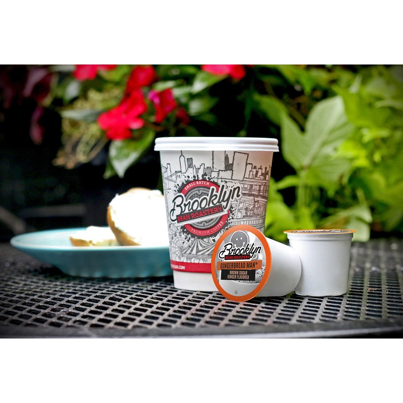 Brooklyn Beans Gingerbread Man Coffee Pods - Compatible with Keurig