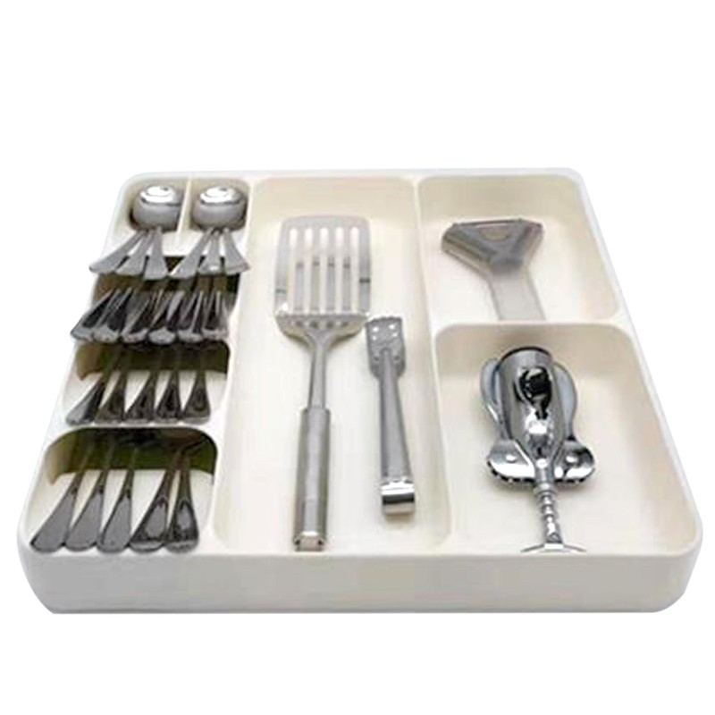 Silverware Drawer Organizer 3 in 1 Eco Friendly Plastic Multifunction