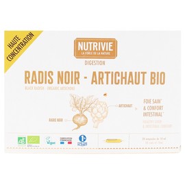 Nutrivie Organic Black Radish Artichoke 20 Phials