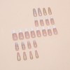 24pcs Long Coffin False Nails Gold Silver Glitter Press on