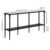 Nellie 55'' Wide Rectangular Console Table with Metal Shelf in