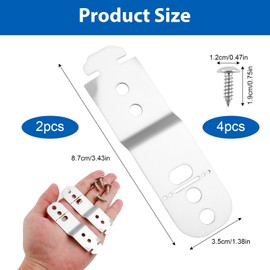 MILAKE Dishwasher Mounting Bracket 619985 with Screw, 2 Pcs Stainless Steel Under-Counter Dishwasher Mounting Clips Compatible with Bosch Replacement Parts AP4538351, 605007, 628371, 605007, 619985