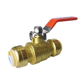 PROCURU 12-Pack 3/4-Inch PushFit Forged Brass Ball Valve, Push-to-Connect Full Port, Heavy Duty Valve for Copper, PEX, CPVC, Certified Safe (8X8314-12P)