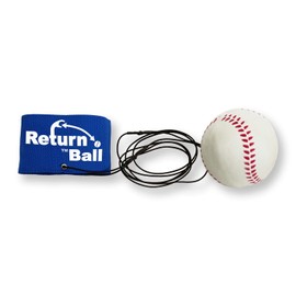 Return Ball - Baseball - Single Player Toy for Indoor or Outdoor Play - Wrist Rebound Ball Fun for Friends and Family - Great as a Gift or a Present – Improve Coordination and Reaction Time