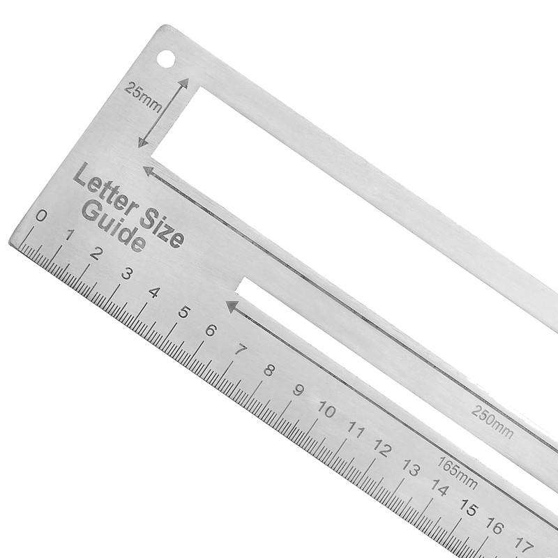 Glamified - Mail PiP Letter Size Guide Ruler, Letter &