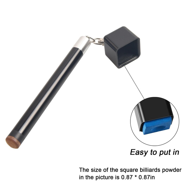 LAKE OF FIRE Square Pool Cue Chalk Holder – 2-in-1