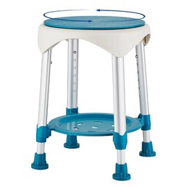 Shower Chair Stool for Inside Shower, Small Corner Plastic Stool for Shower 300 Lb,360° Swivel Bath Shower Seat for Seniors Adults Sitting, Adjustable Bathtub Stool with Storage Tray (Green)