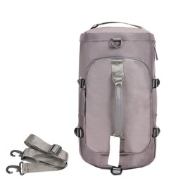 Sports Gym/Travel Duffle Bag with Separate Shoes Compartment and Wet Pocket, Unisex Waterproof Gym Bag for Men and Women, Durable Travel Duffel Bag with Shoulder Strap (Dark Grey)