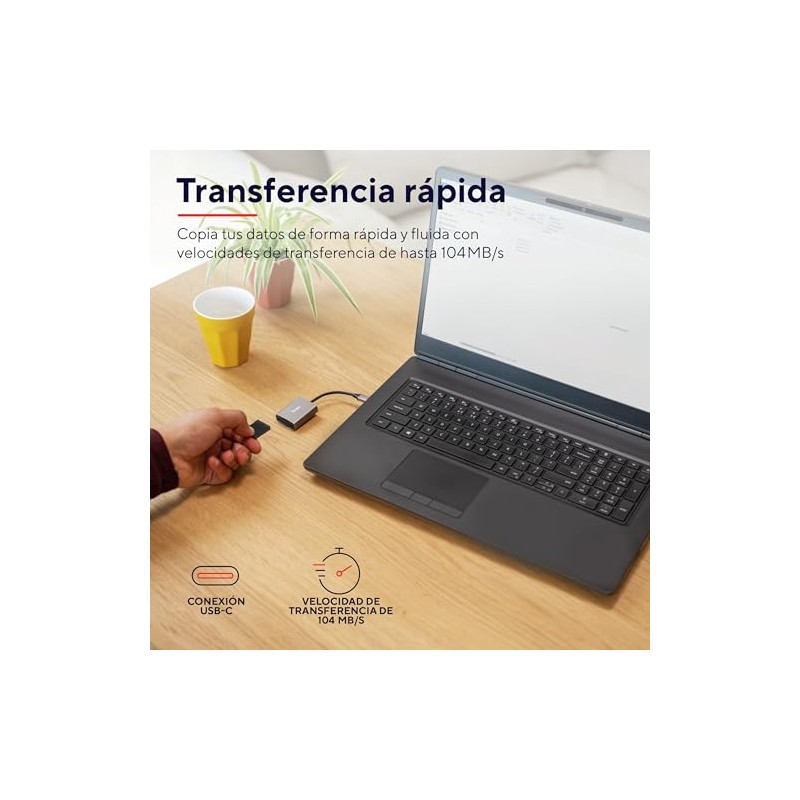 Trust Dalyx Lector de Tarjetas USB-C – Rápido USB 3.2