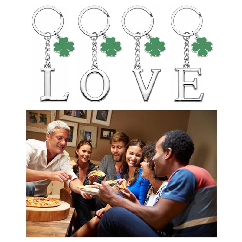 Initial Letter Keychain A-Z Letter Keyring 26 Initial Letter Charm