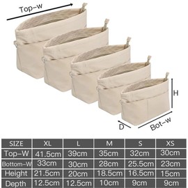 Joqixon Nylon Bag Organiser Bag in Bag, Handbag Organiser, Inner Pockets for Handbags, Bag Organiser, beige, handbag organizer